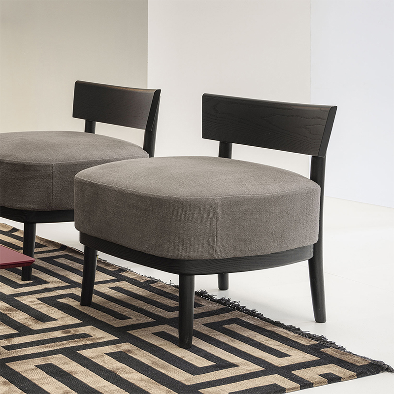 Mobiliario de diseño moderno Set tapizado casero salón marco de madera Acento Sillón individual Silla