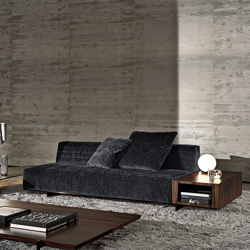 muebles de tela de tela de algodón y lino moderno de Minotti Minotti Minotti